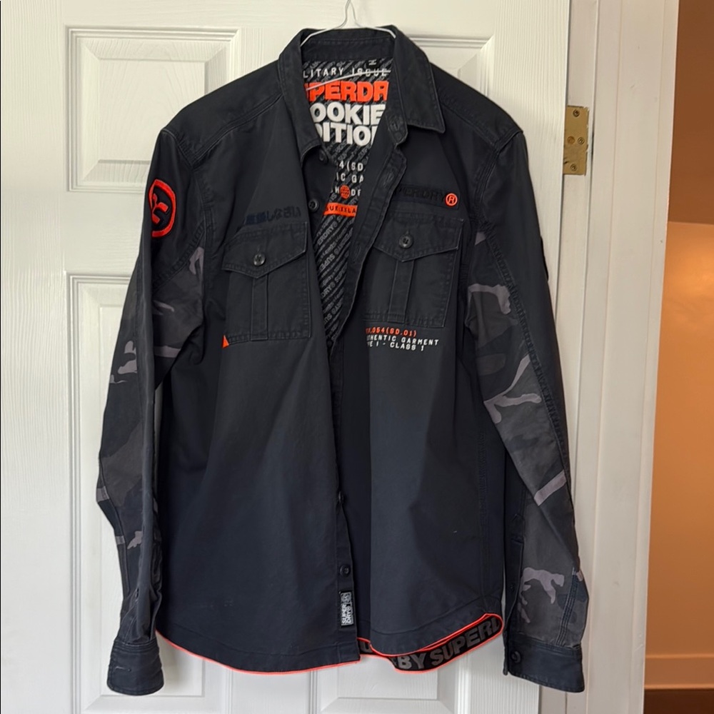 Superdry Navy and Orange Lightweight Jacket with Modern Style